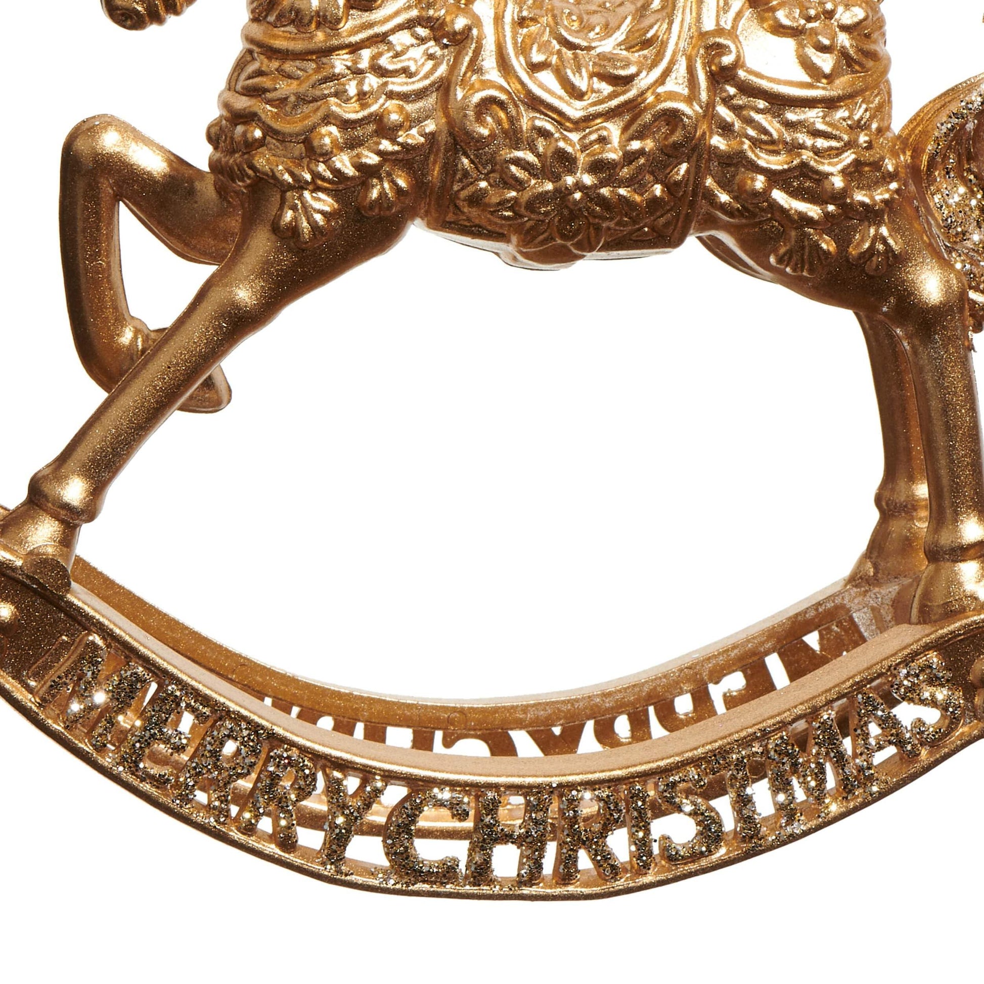 RAZ Gold Rocking Horse Ornament **PREORDER**