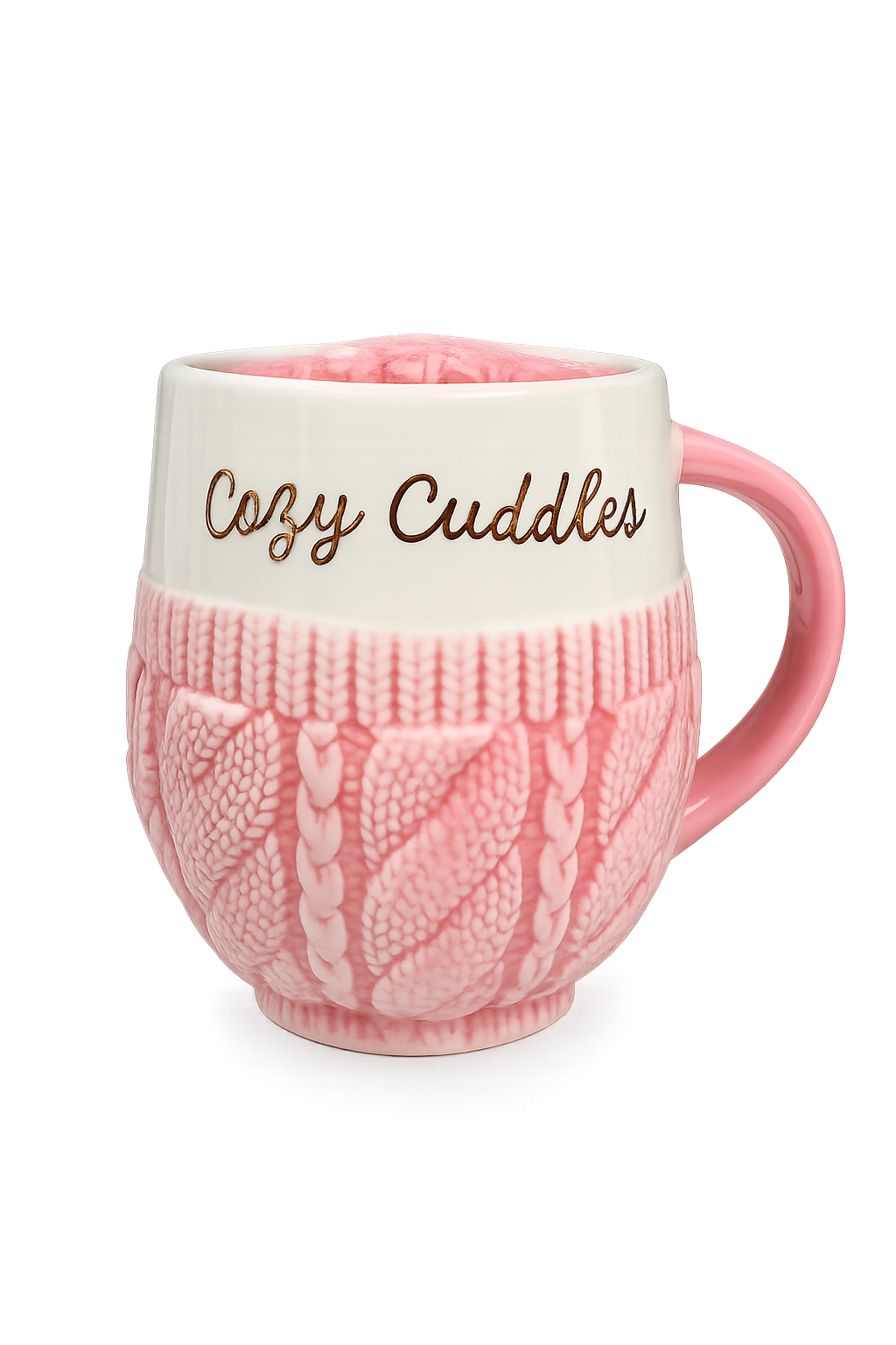 Pink Mug with Mitten Gift Set