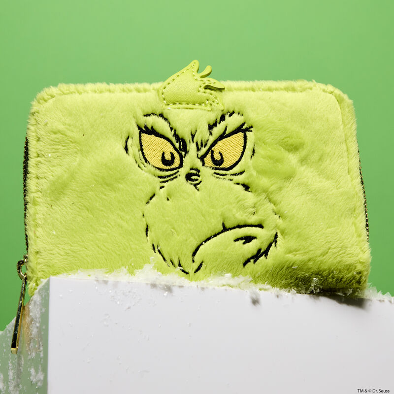 Loungefly Dr. Seuss' How The Grinch Stole Christmas! Plush Cosplay Glow Zip Around Wallet