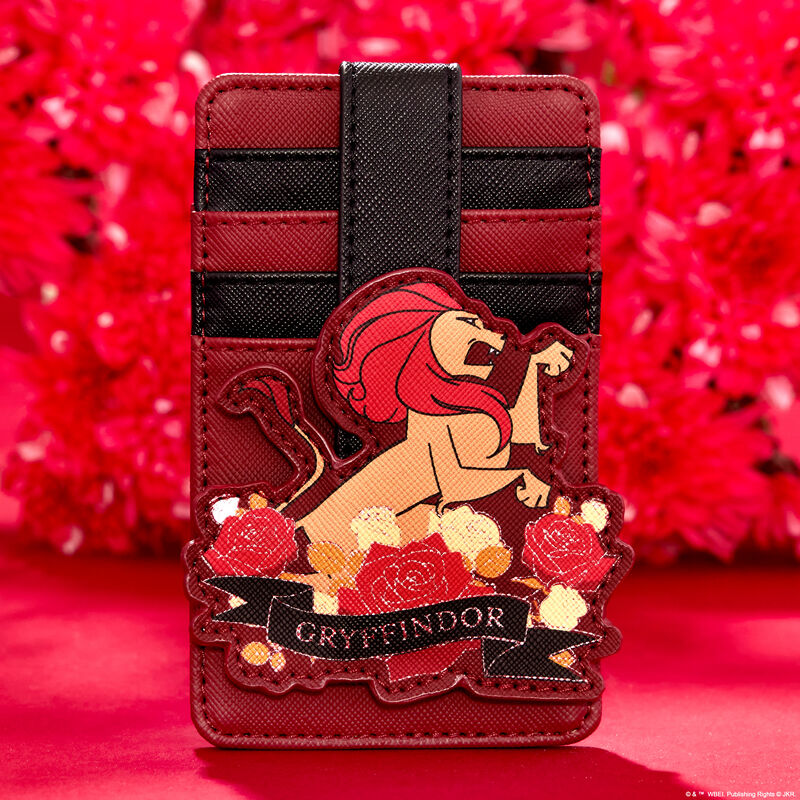 Loungefly Harry Potter Gryffindor House Floral Tattoo Card Holder