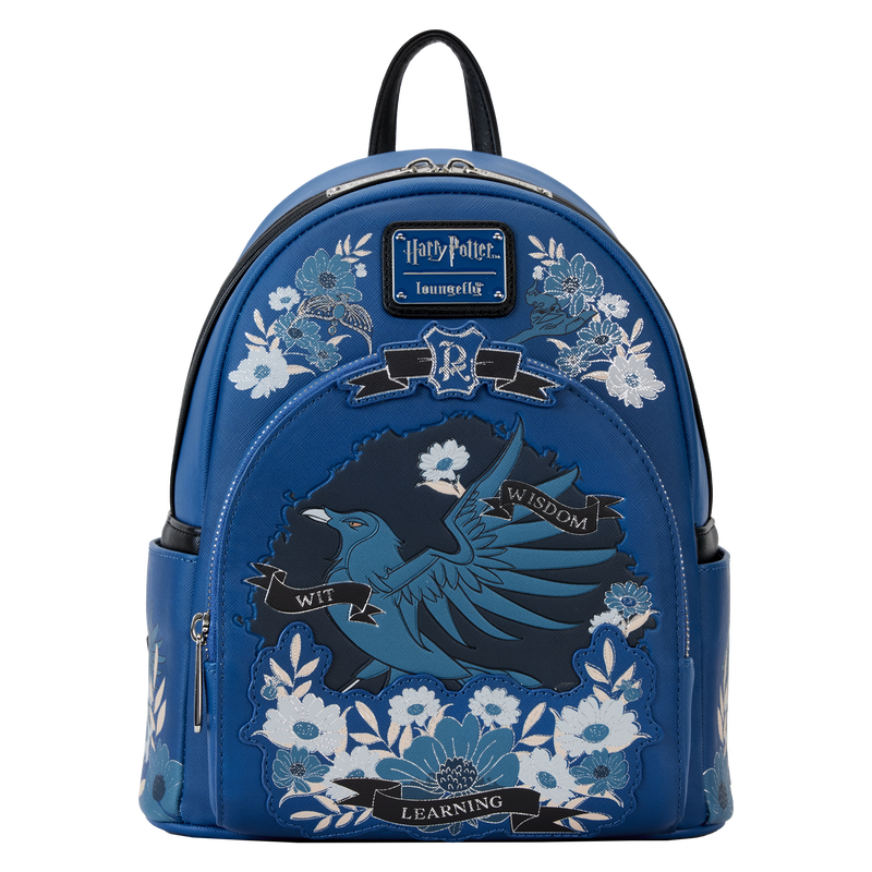 Loungefly Harry Potter Ravenclaw House Floral Tattoo Mini Backpack
