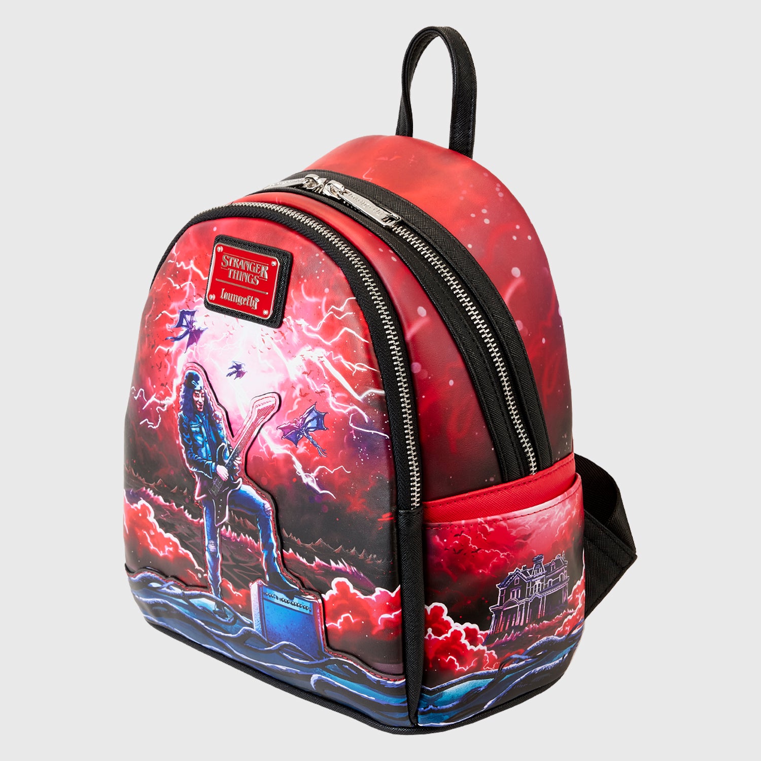 LOUNGEFLY NETFLIX STRANGER THINGS EDDIE TRIBUTE MINI BACKPACK