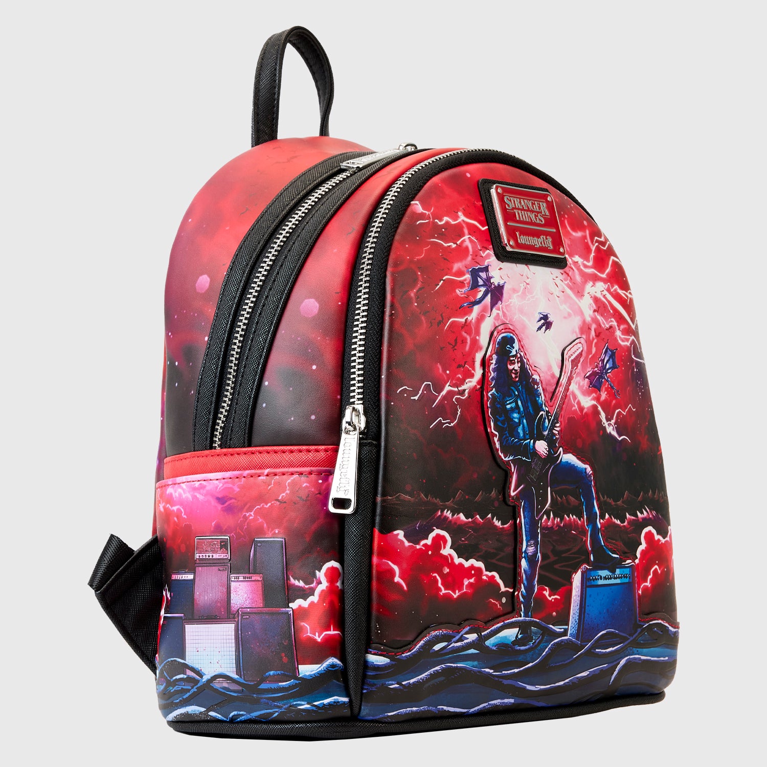 LOUNGEFLY NETFLIX STRANGER THINGS EDDIE TRIBUTE MINI BACKPACK