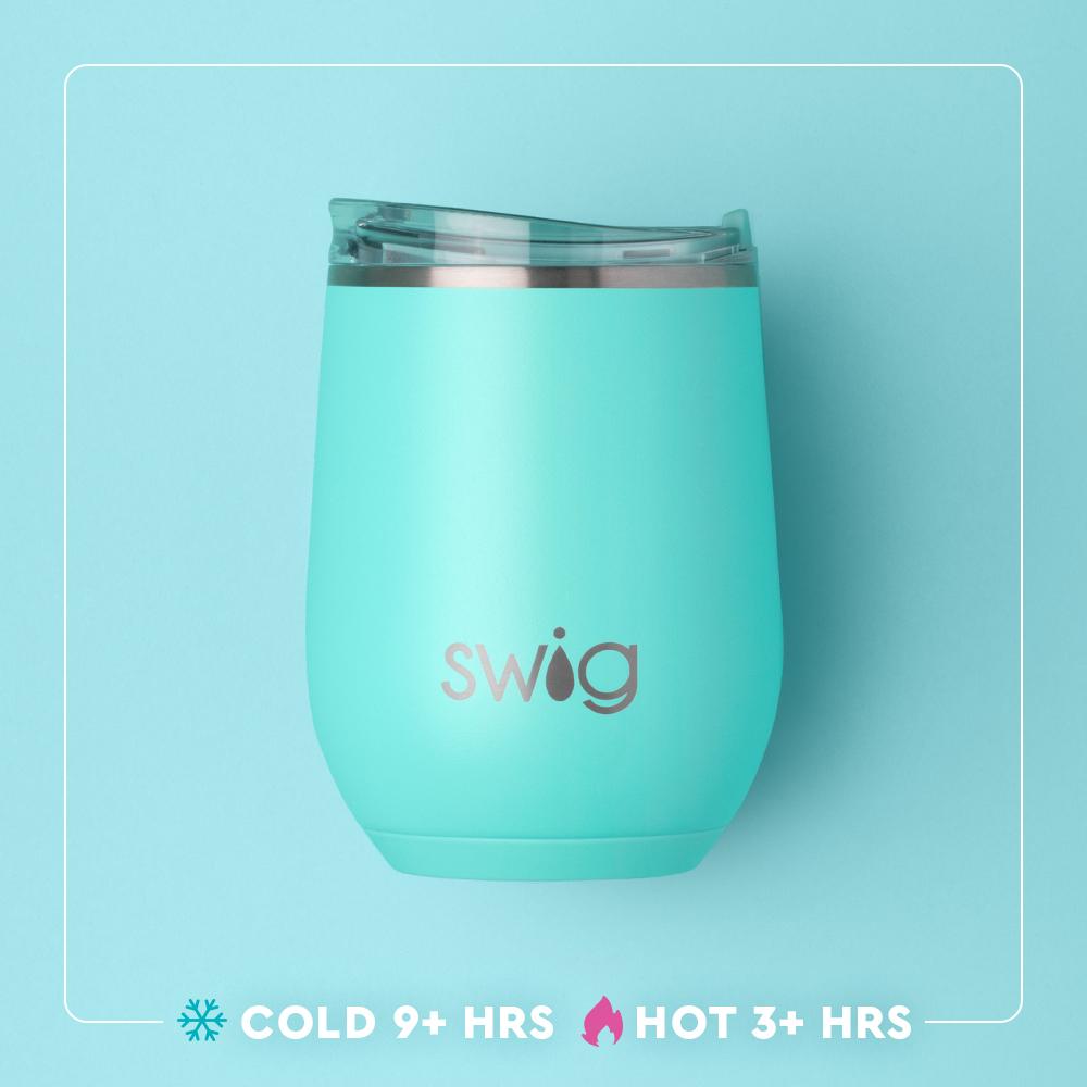 Swig Hydrangeas Stemless Wine Cup 12oz