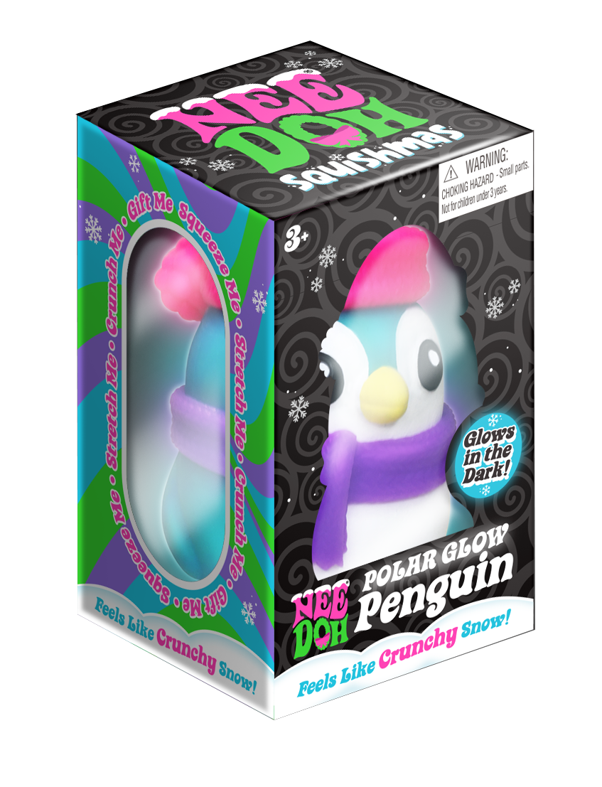 Polar Glow Penguin Squishmas NeeDoh