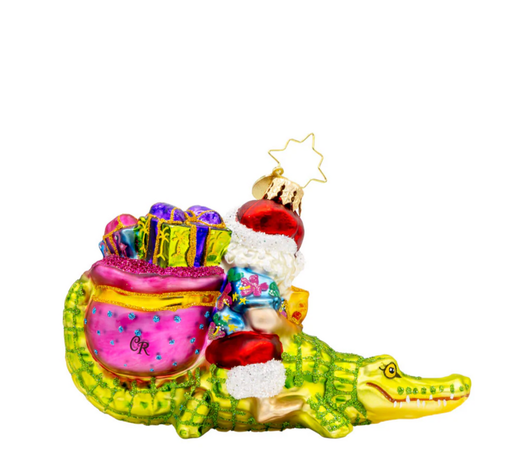 Christopher Radko Hand-Crafted European Glass Ornament- Sunshine State Gator