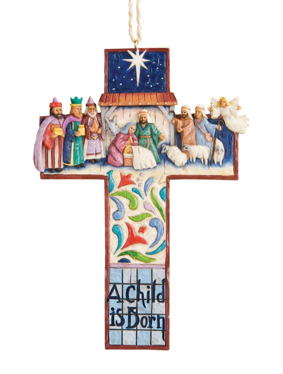 Jim Shore Cross Nativity Scene Ornament
