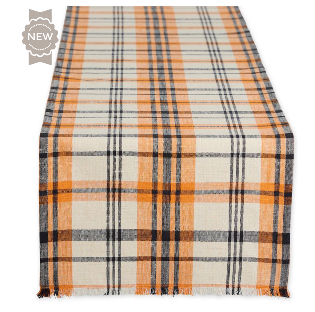 Happy Halloween Large Plaid Table Runner