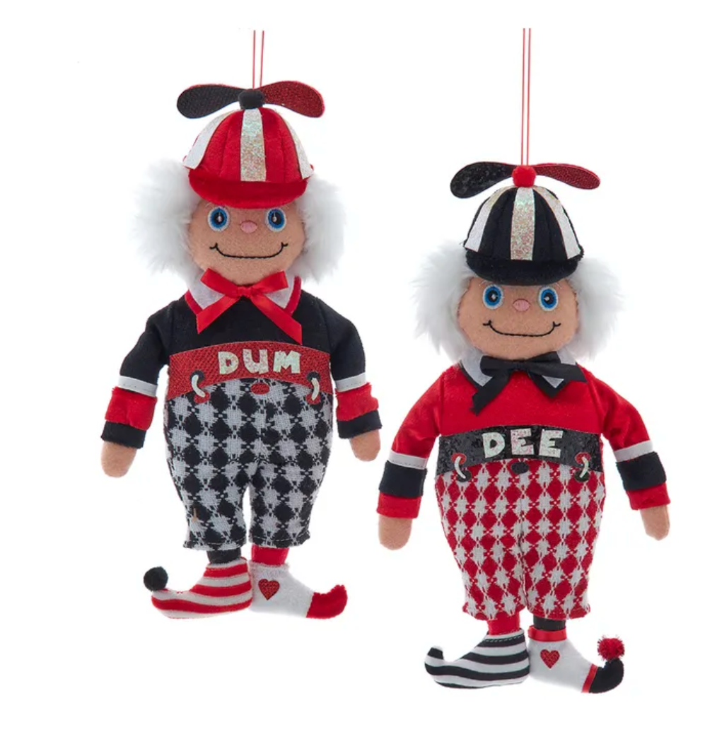 Tweedle Dee & Tweedle Dum Ornaments