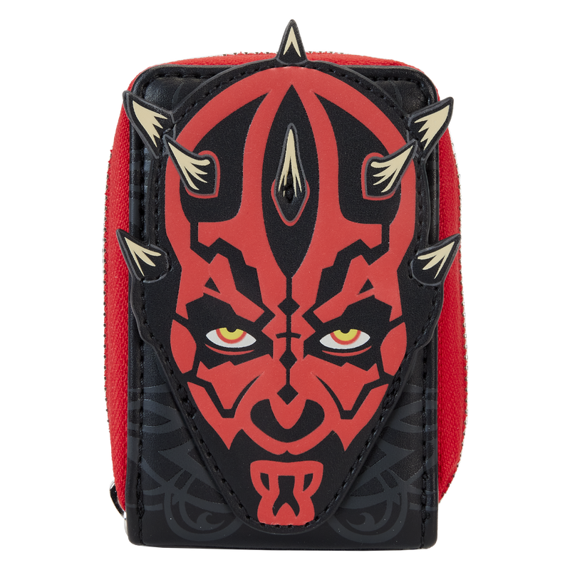 Loungefly Star Wars: The Phantom Menace 25th Anniversary Darth Maul Glow Accordion Zip Around Wallet