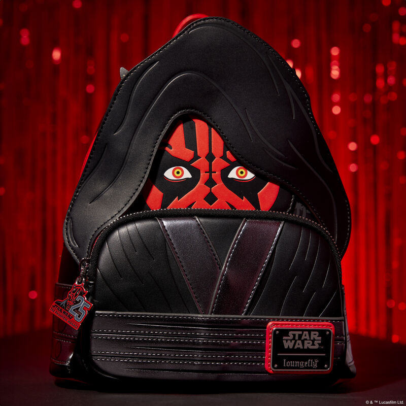 Loungefly Star Wars: The Phantom Menace 25th Anniversary Darth Maul Glow Cosplay Mini Backpack
