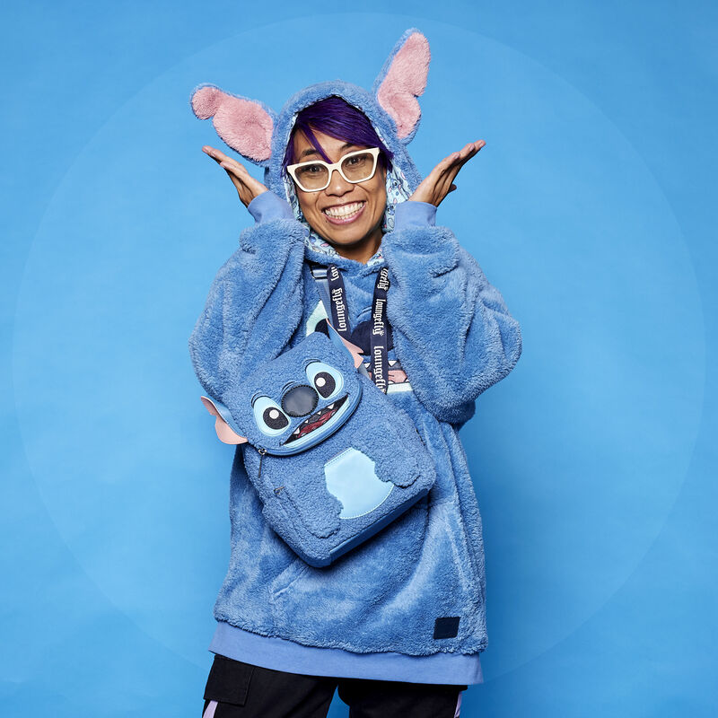 Loungefly Stitch Plush Sherpa Cosplay Mini Backpack