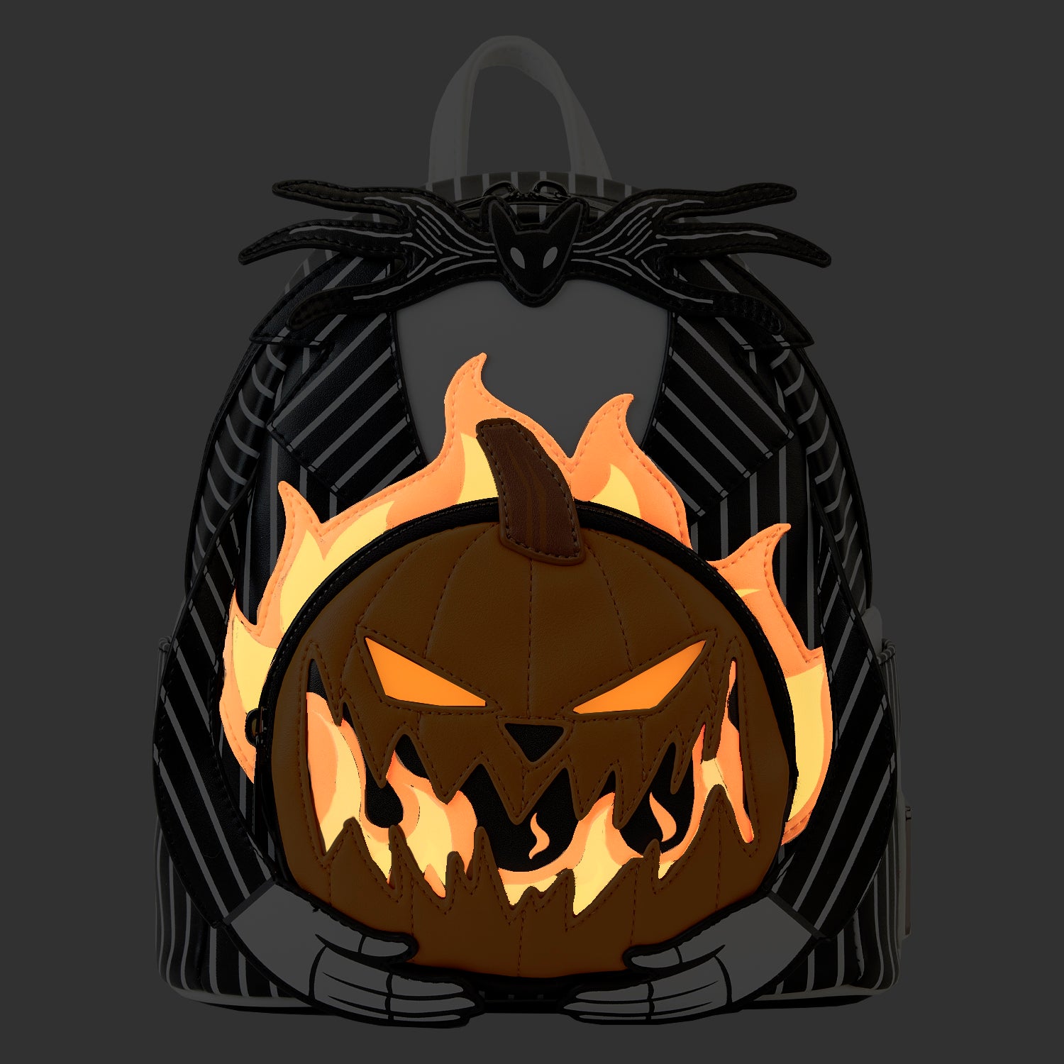 LOUNGEFLY DISNEY NIGHTMARE BEFORE CHRISTMAS JACK PUMPKIN HEAD MINI BACKPACK