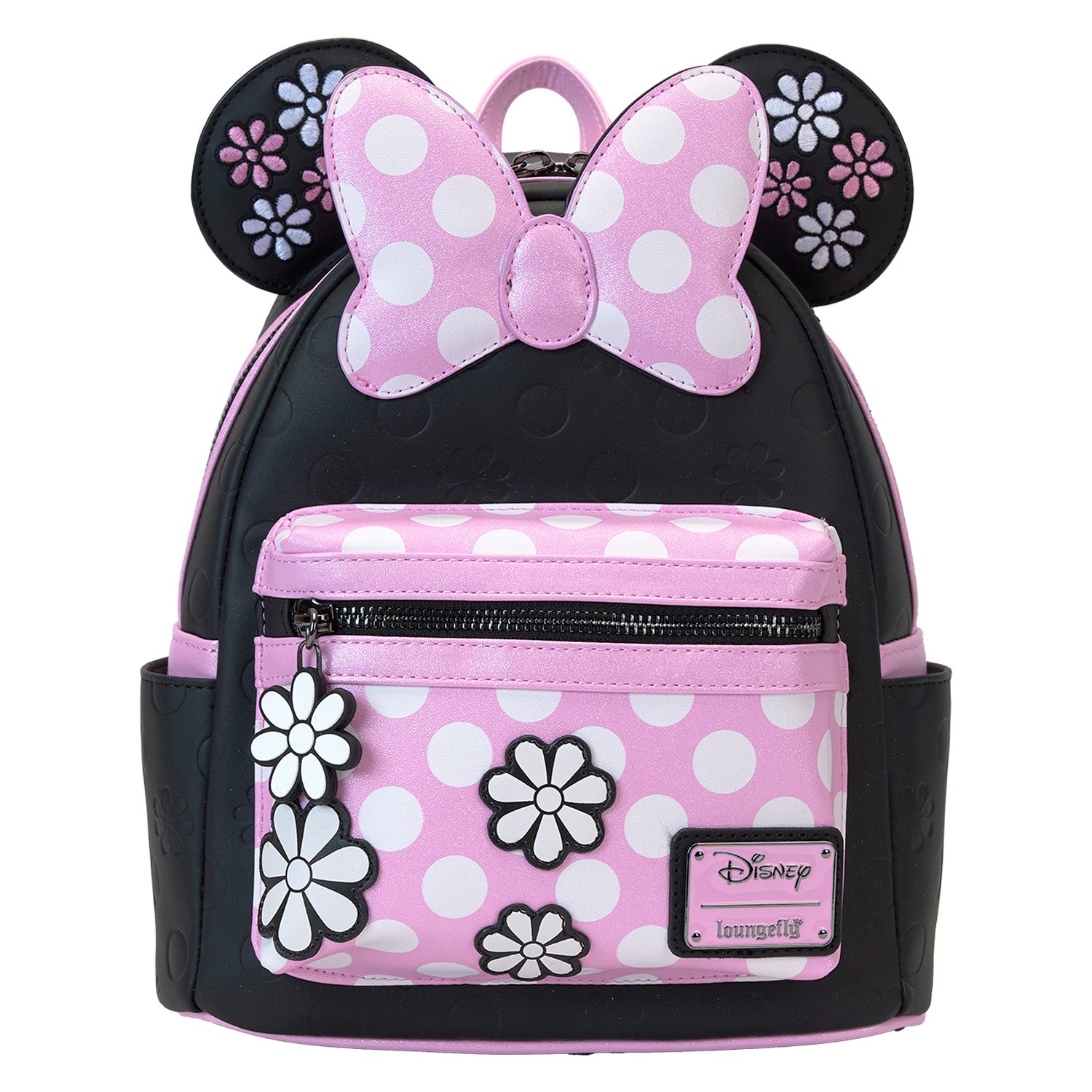 Loungefly Minnie Mouse Floral Rock The Dots Mini Backpack