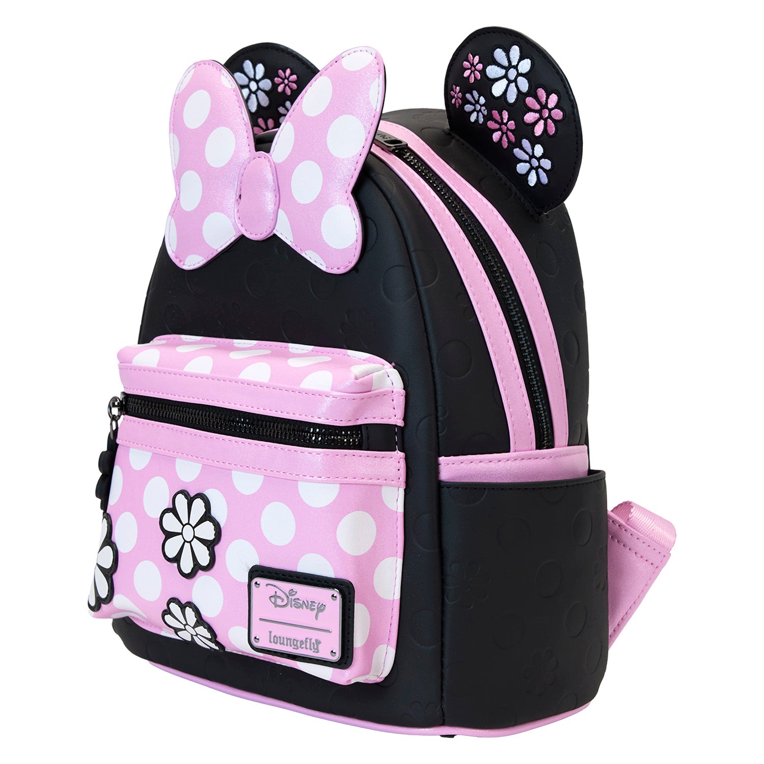 Loungefly Minnie Mouse Floral Rock The Dots Mini Backpack