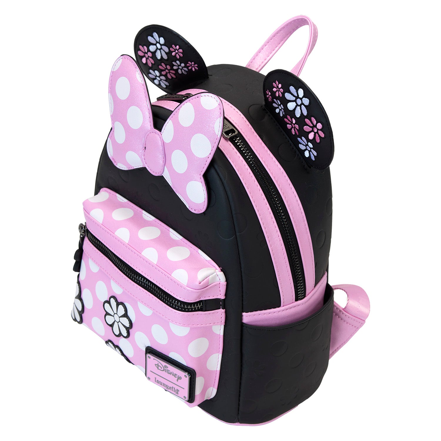Loungefly Minnie Mouse Floral Rock The Dots Mini Backpack