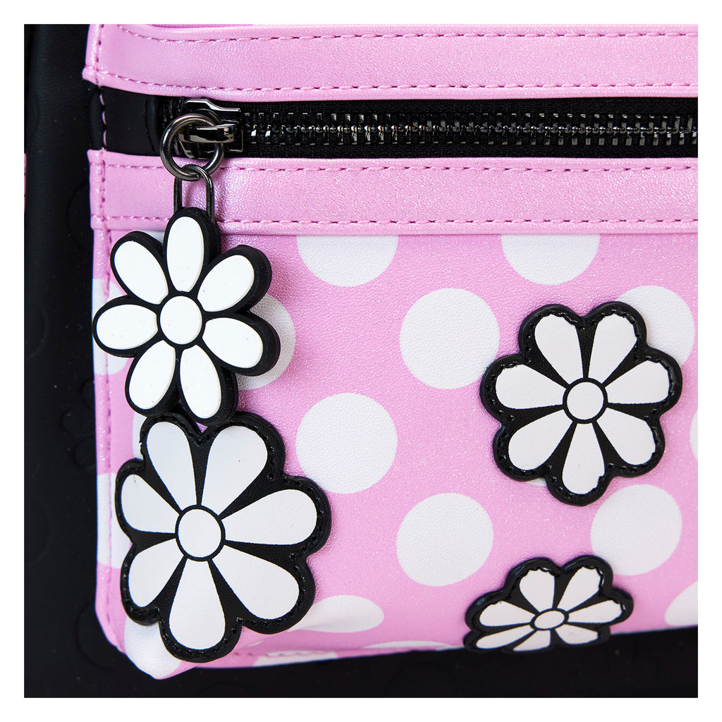 Loungefly Minnie Mouse Floral Rock The Dots Mini Backpack
