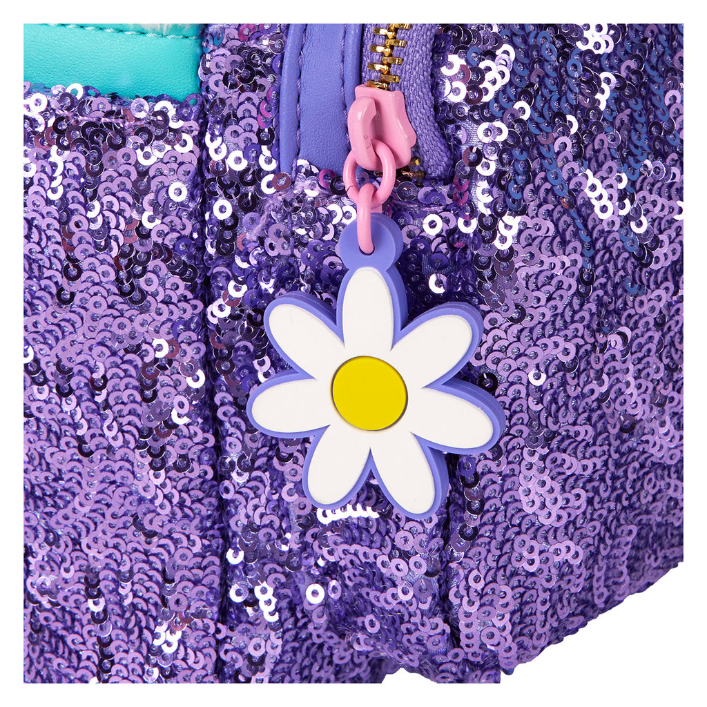 Loungefly Daisy Duck 85th Anniversary Sequin Plush Cosplay Mini Backpack