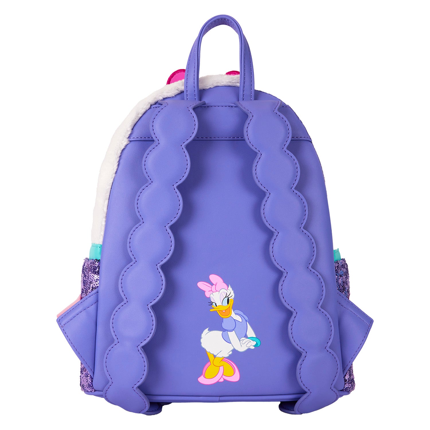 Loungefly Daisy Duck 85th Anniversary Sequin Plush Cosplay Mini Backpack