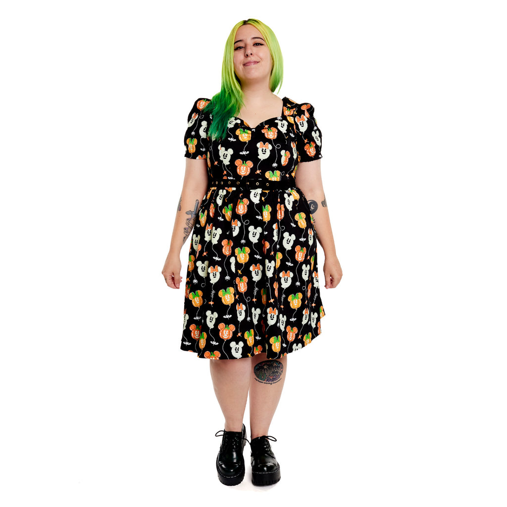 LOUNGEFLY STITCH SHOPPE DISNEY SPOOKY BALLOONS ALLISON DRESS