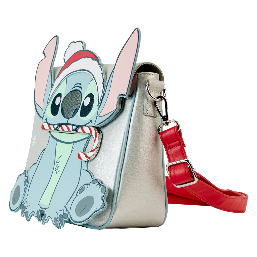 Loungefly Stitch Holiday Glitter Crossbody Bag