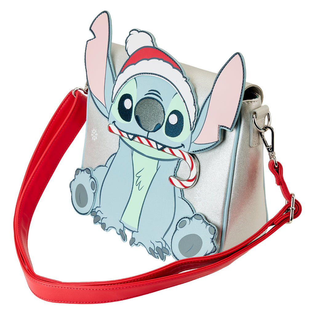 Loungefly Stitch Holiday Glitter Crossbody Bag