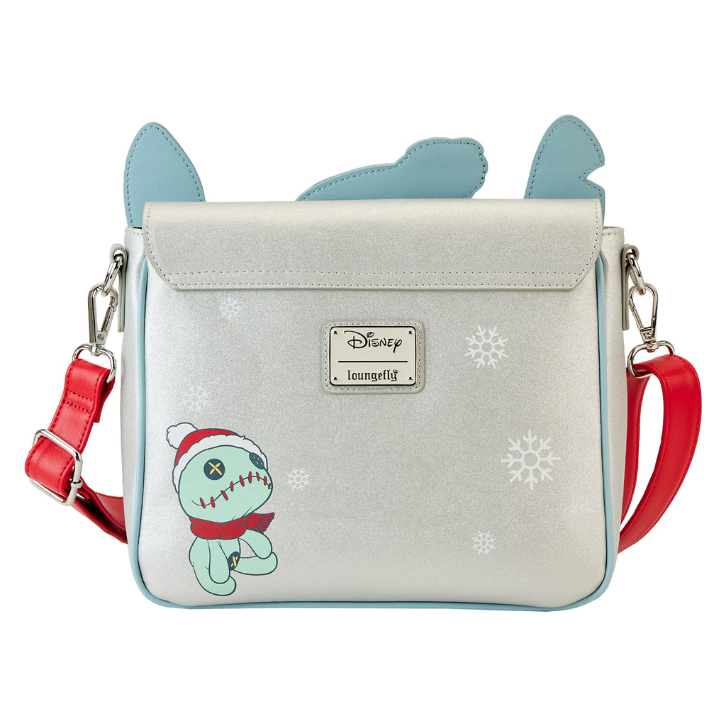 Loungefly Stitch Holiday Glitter Crossbody Bag