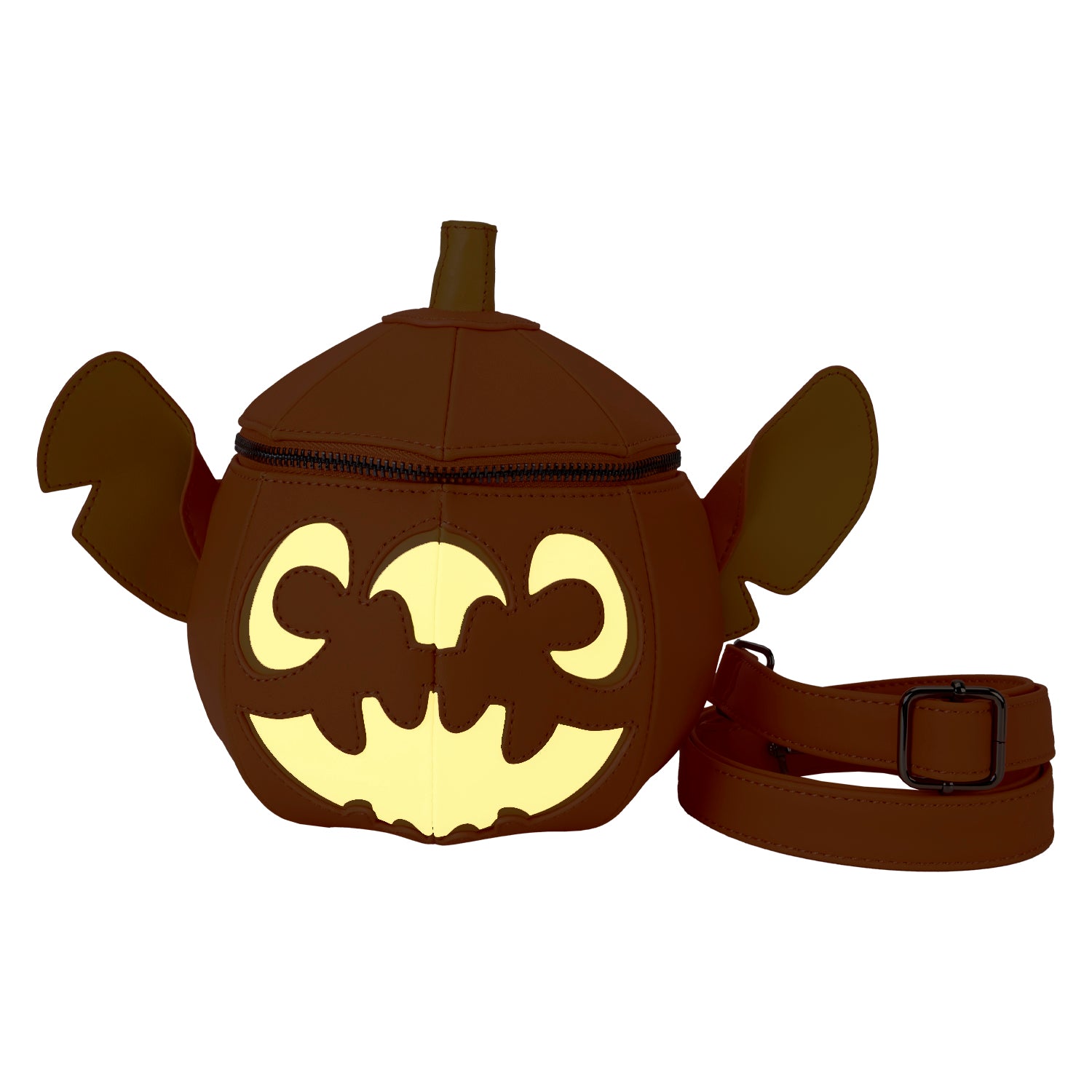 Loungefly Glow-in-the-Dark Stitch Figural Pumpkin Crossbody