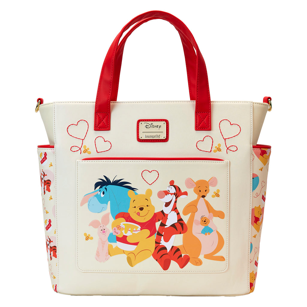 Loungefly Winnie The Pooh & Friends Hearts Convertible Backpack & Tote Bag
