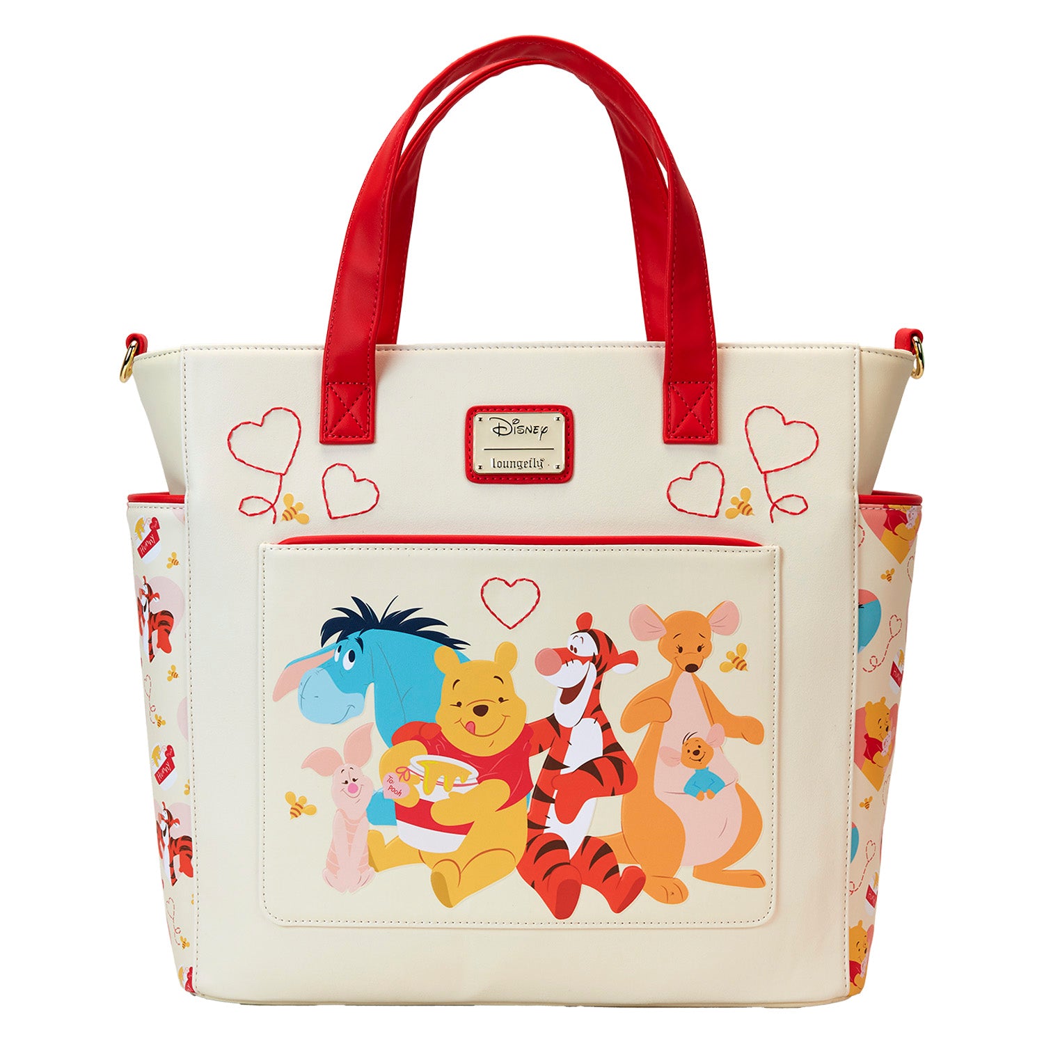 Loungefly Winnie The Pooh & Friends Hearts Convertible Backpack & Tote Bag