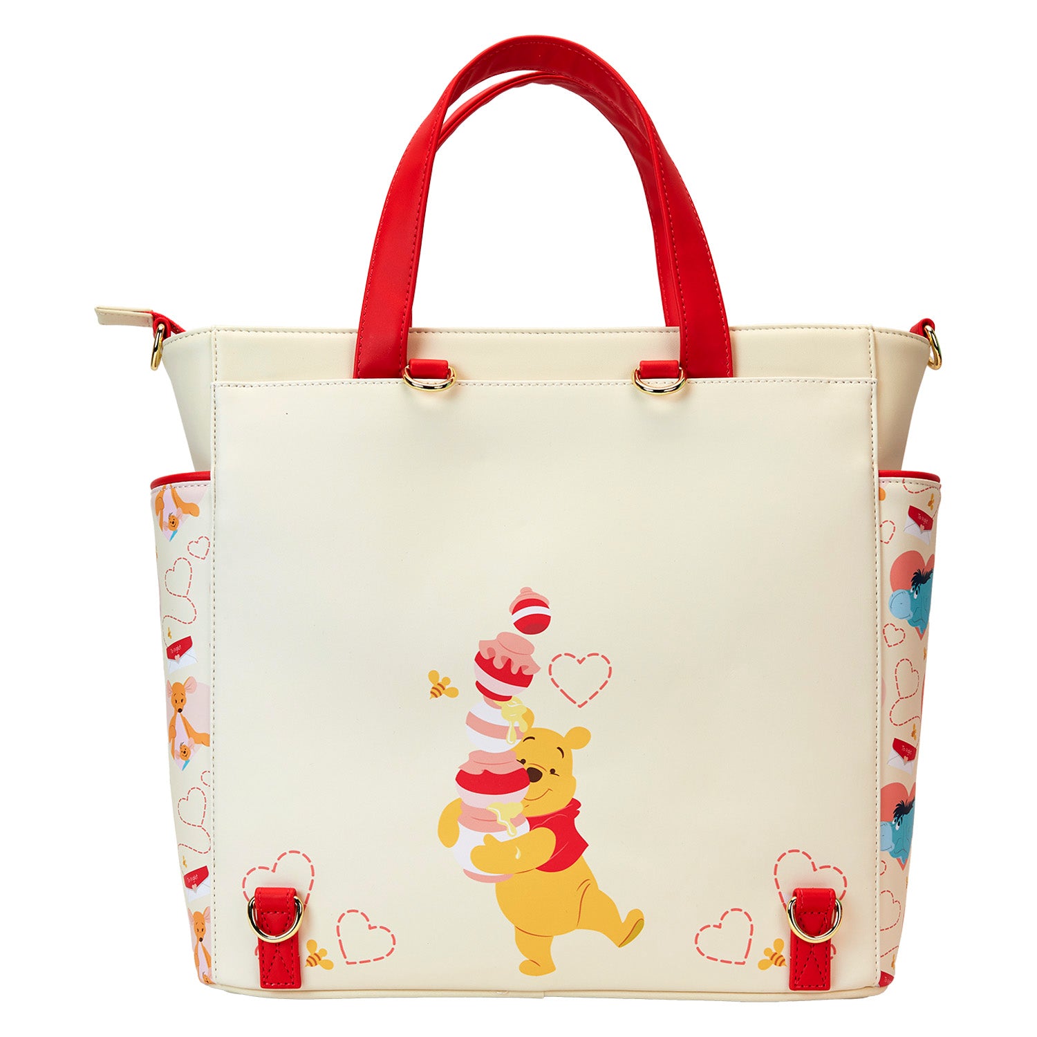 Loungefly Winnie The Pooh & Friends Hearts Convertible Backpack & Tote Bag