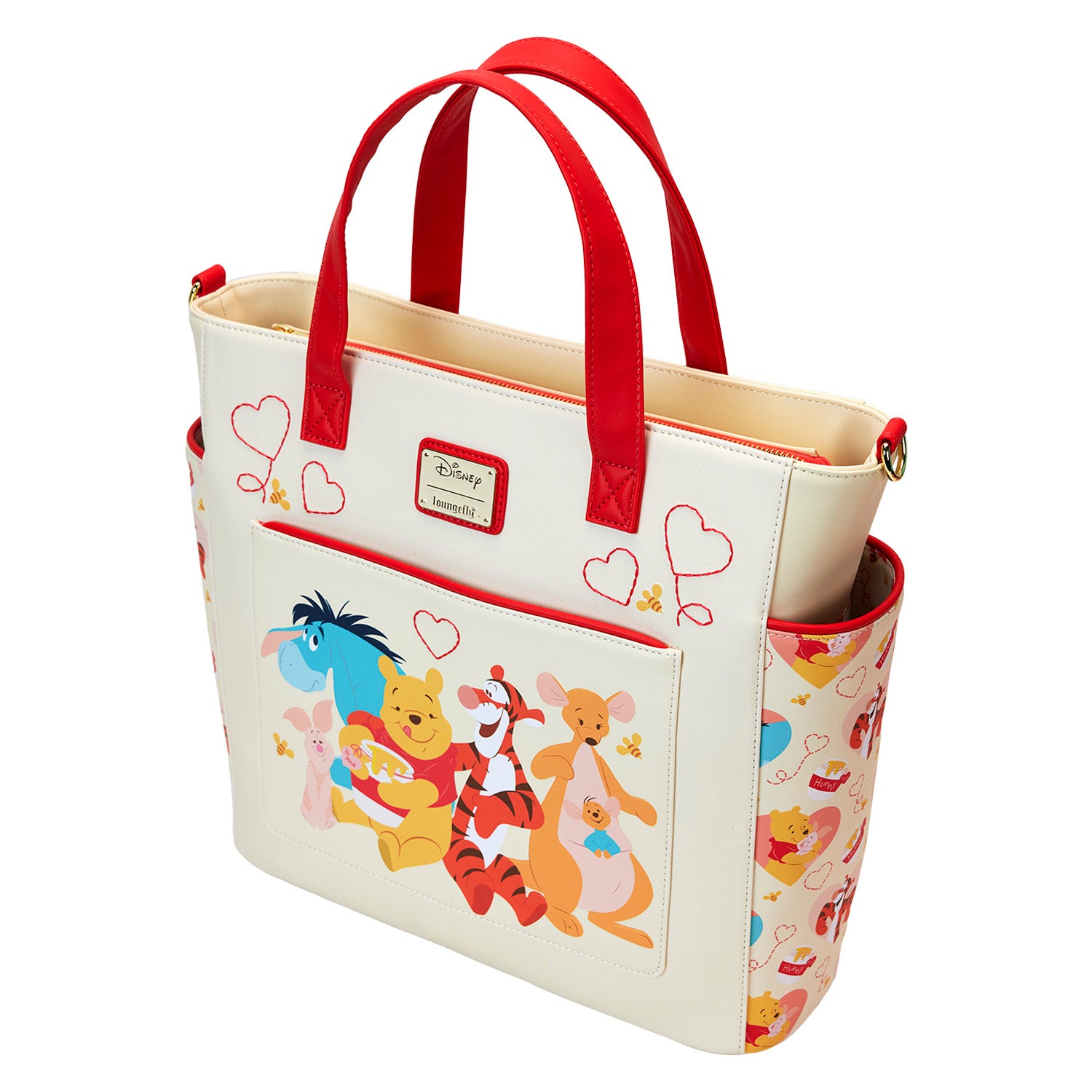 Loungefly Winnie The Pooh & Friends Hearts Convertible Backpack & Tote Bag