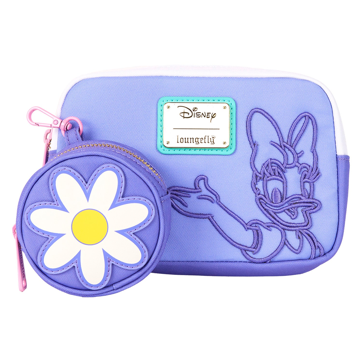 Loungefly Daisy Duck 85th Anniversary Daisy Duck & Minnie Mouse Convertible Mini Backpack & Crossbody Bag