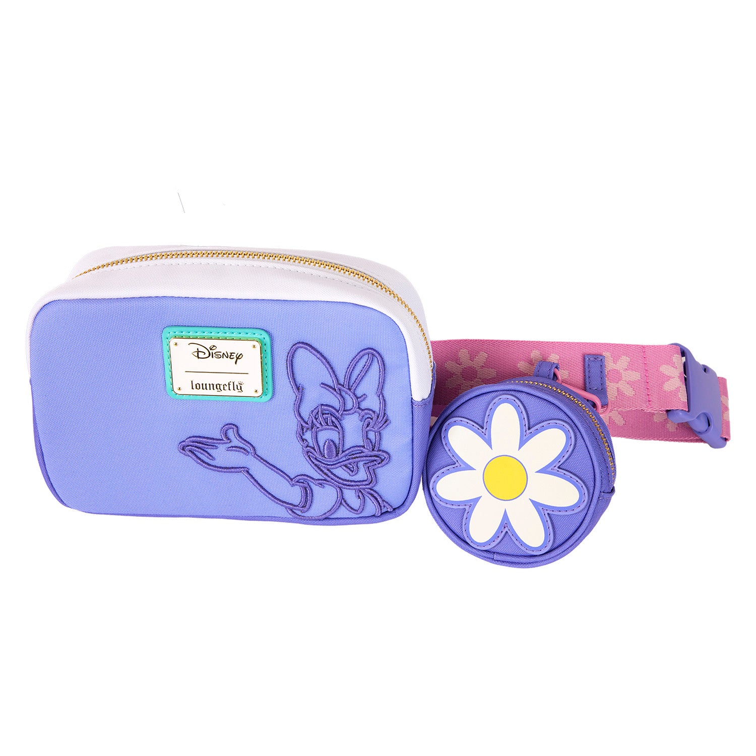 Loungefly Daisy Duck 85th Anniversary Daisy Duck & Minnie Mouse Convertible Mini Backpack & Crossbody Bag