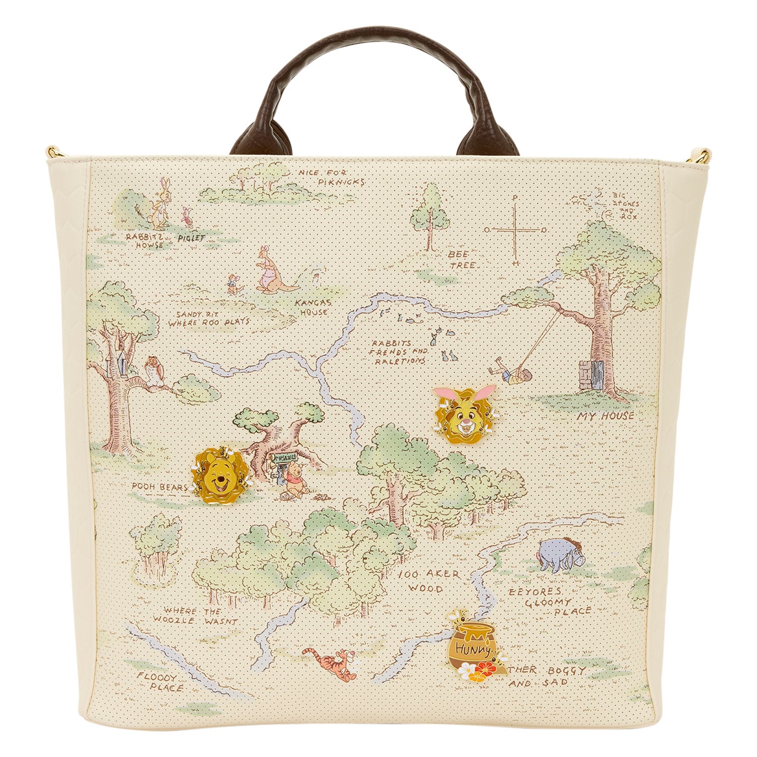 Loungefly Disney Winnie the Pooh Hundred Acre Wood Tote Bag