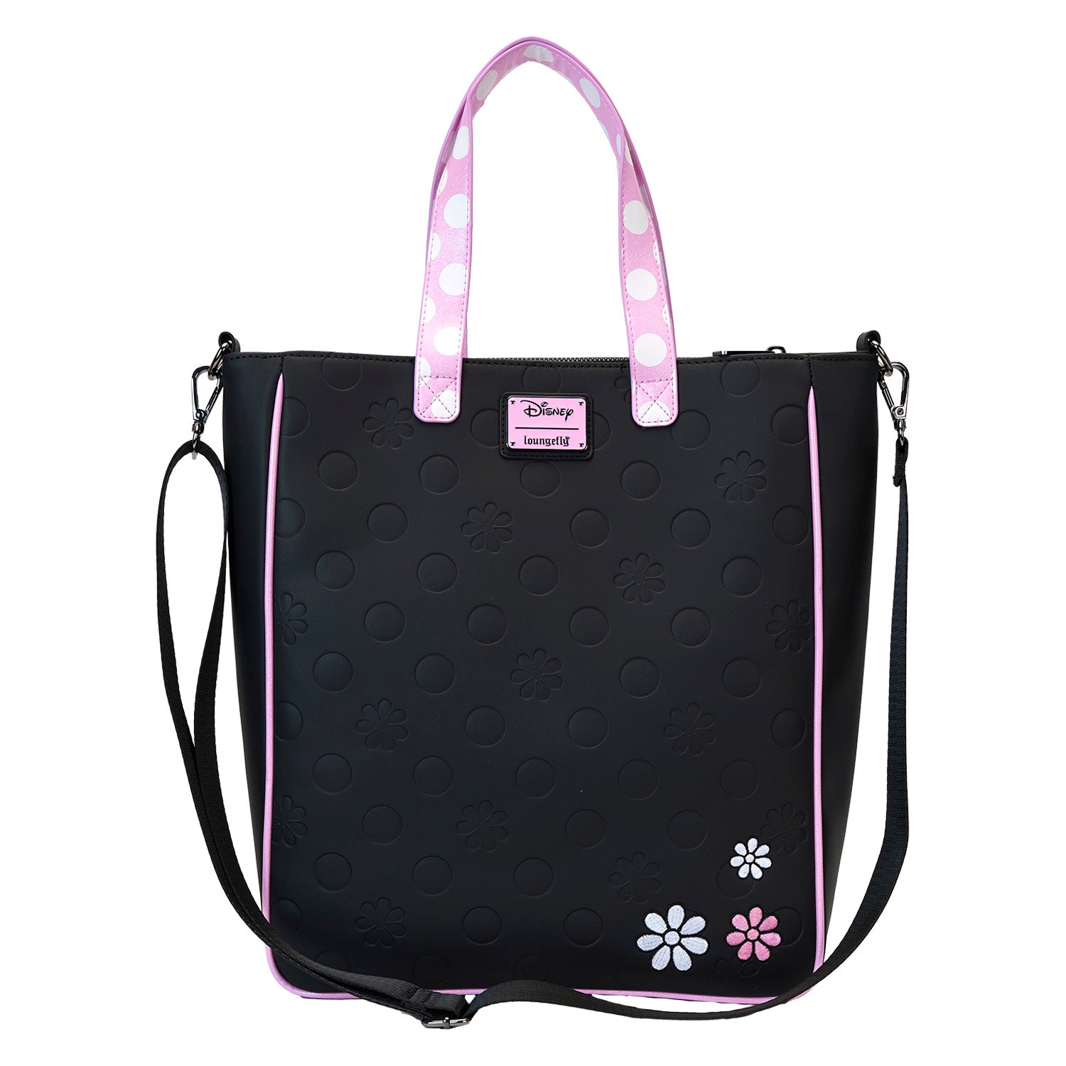 Loungefly Minnie Mouse Floral Rock The Dots Tote Bag With Coin Bag