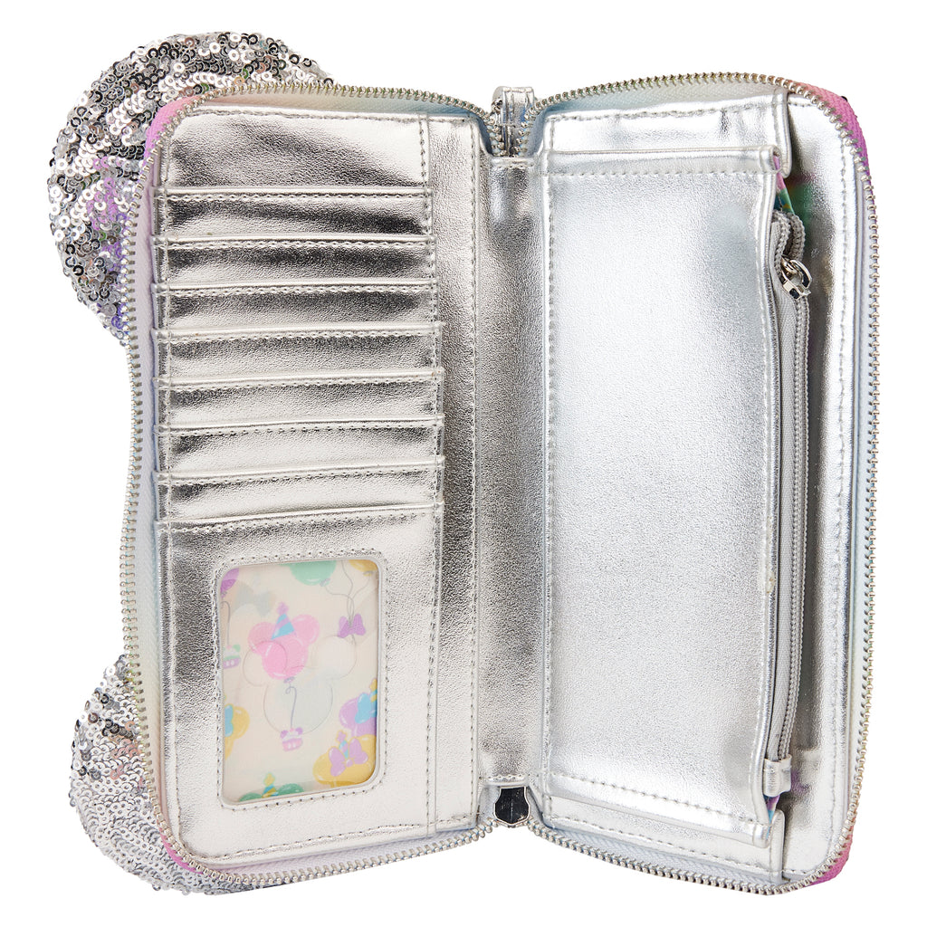 Loungefly Mickey Mouse and Friends Birthday Celebration Zip Around Wallet