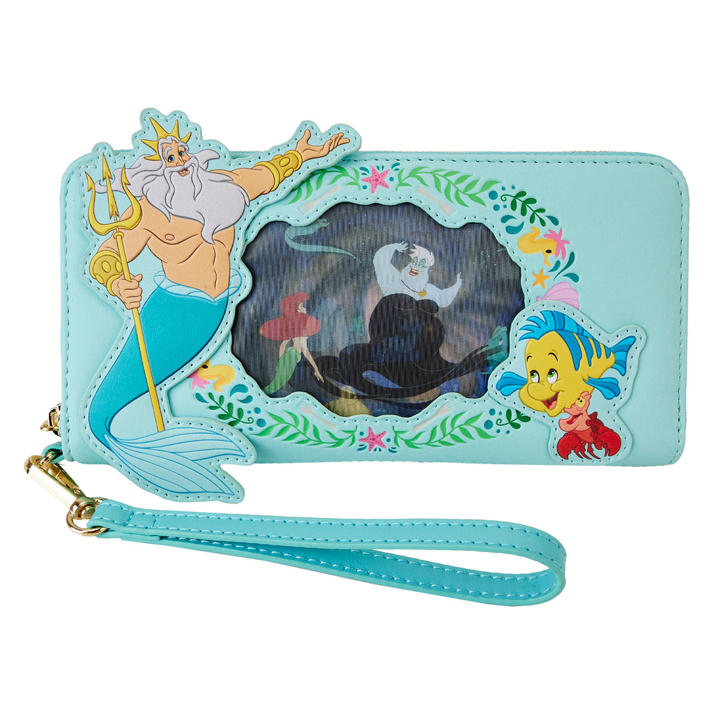 Loungefly The Little Mermaid Ariel Princess Lenticular Zip Around Wallet
