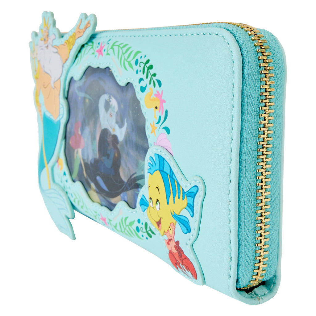 Loungefly The Little Mermaid Ariel Princess Lenticular Zip Around Wallet
