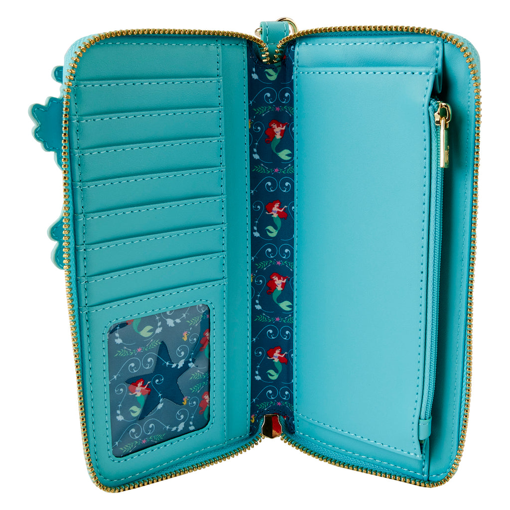 Loungefly The Little Mermaid Ariel Princess Lenticular Zip Around Wallet