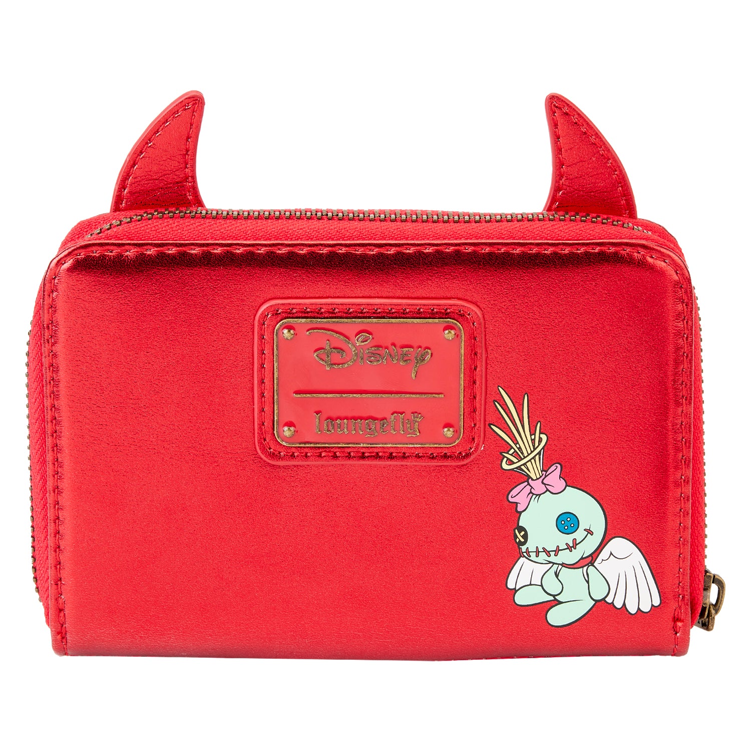 LOUNGEFLY DISNEY STITCH DEVIL COSPLAY ZIP AROUND WALLET