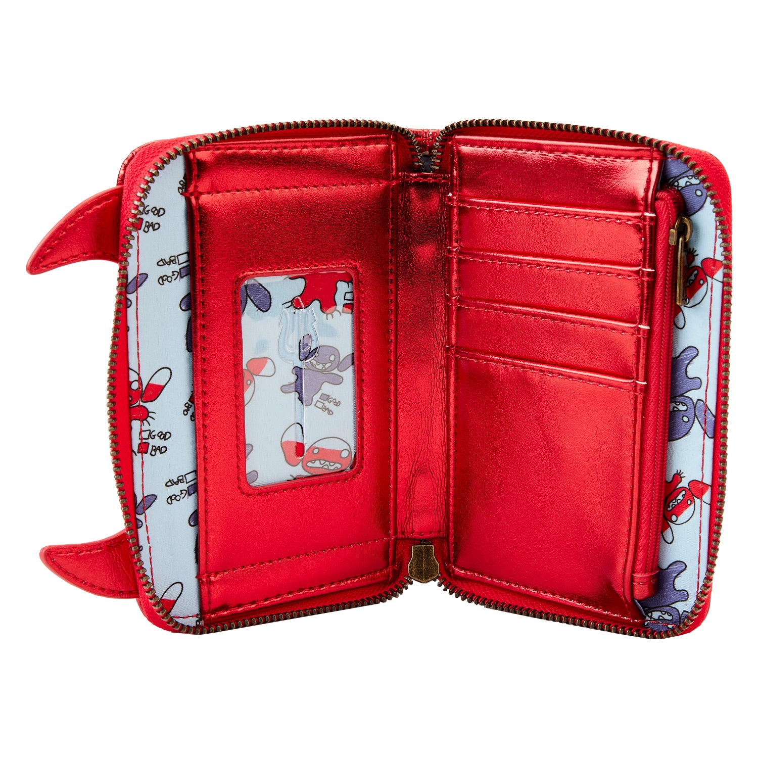 LOUNGEFLY DISNEY STITCH DEVIL COSPLAY ZIP AROUND WALLET