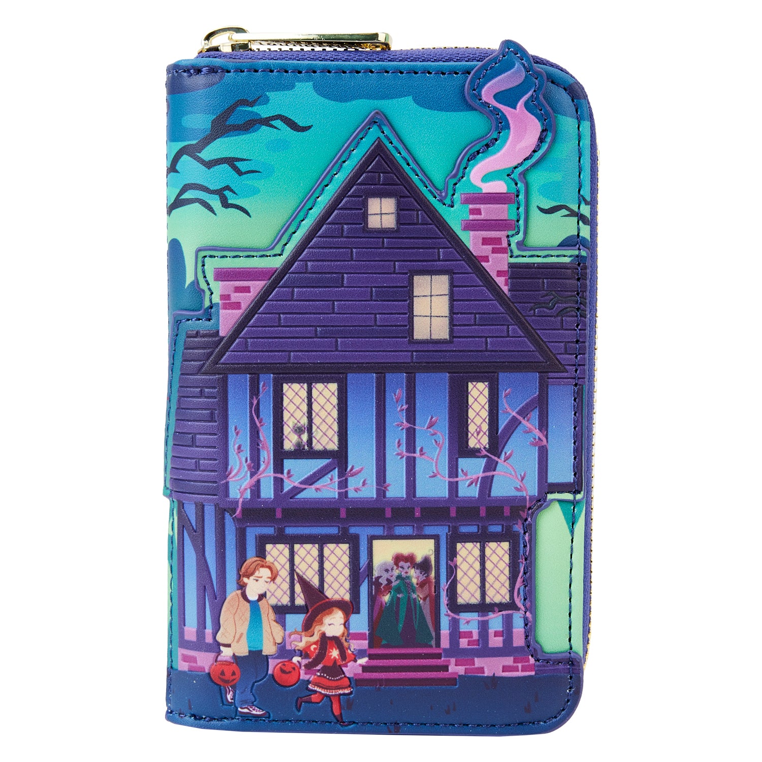 LOUNGEFLY DISNEY HOCUS POCUS SANDERSON SISTERS HOUSE ZIP AROUND WALLET