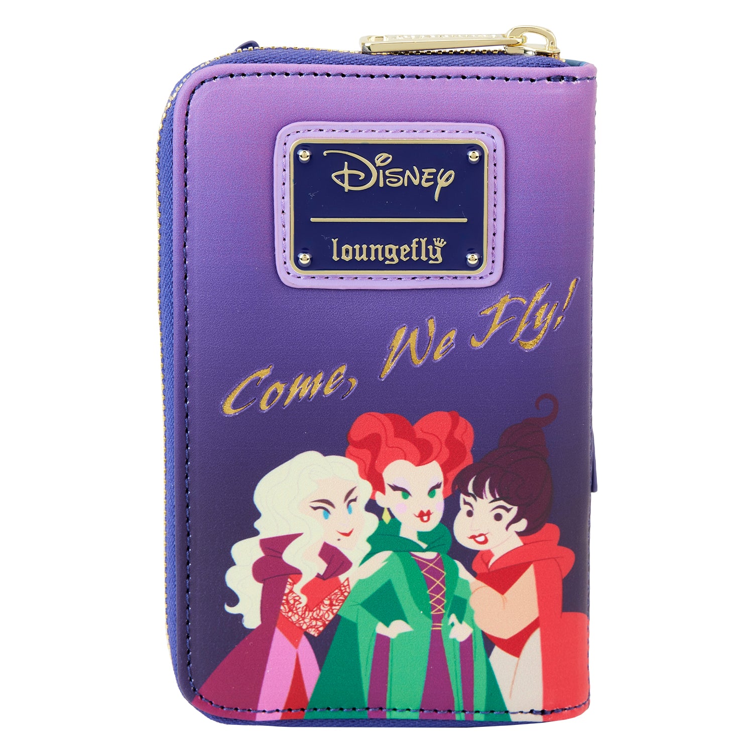 LOUNGEFLY DISNEY HOCUS POCUS SANDERSON SISTERS HOUSE ZIP AROUND WALLET