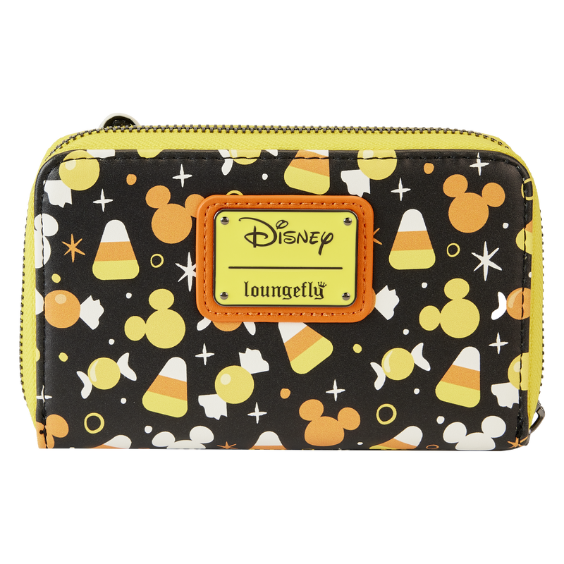LOUNGEFLY DISNEY MICKEY AND FRIENDS CANDY CORN ZIP AROUND WALLET