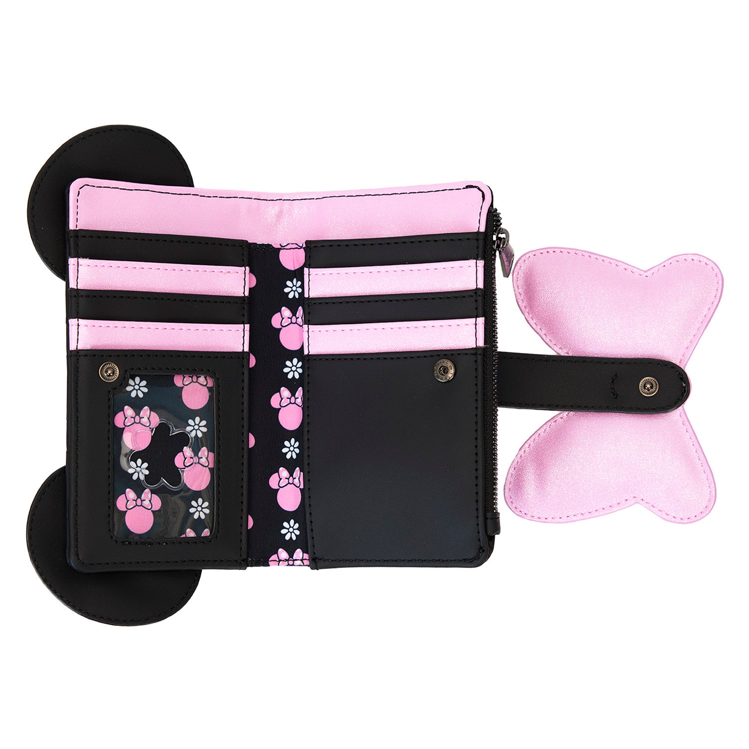 Loungefly Minnie Mouse Floral Rock The Dots Flap Wallet
