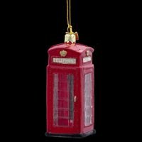 Noble Gems British Phone Booth Christmas Ornament