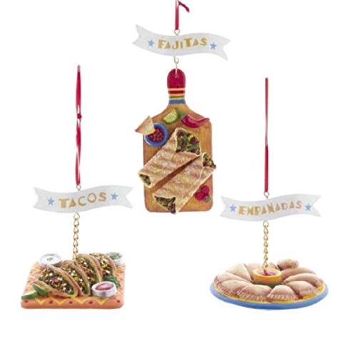 Kurt Adler Fajitas Tacos and Empanadas Christmas Holiday Ornaments Assorted