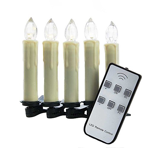 Kurt Adler Battery-Operated 5 Flicker Warm White LED Candle Light Set