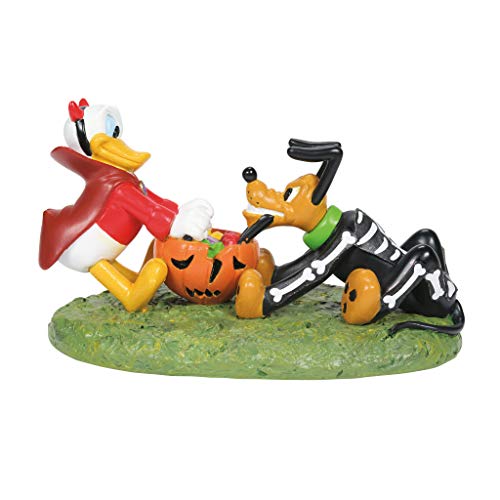 Disney Village Halloween Accessories Donald and Pluto's Tussle Figurine